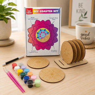 DIY Coaster Painting Kit with Stand Art and Craft - EKT4123