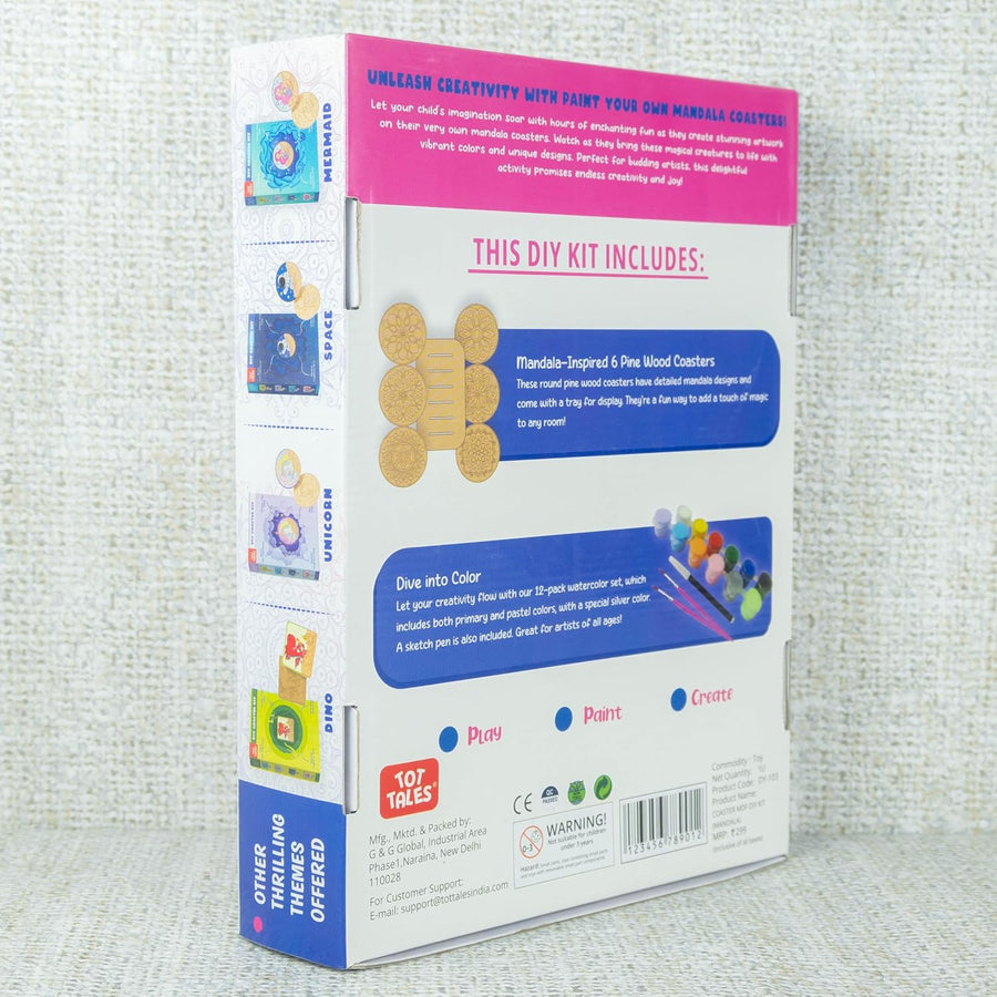 DIY Coaster Painting Kit with Stand Art and Craft - EKT4123