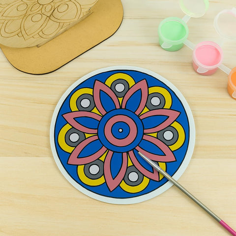 DIY Coaster Painting Kit with Stand Art and Craft - EKT4123
