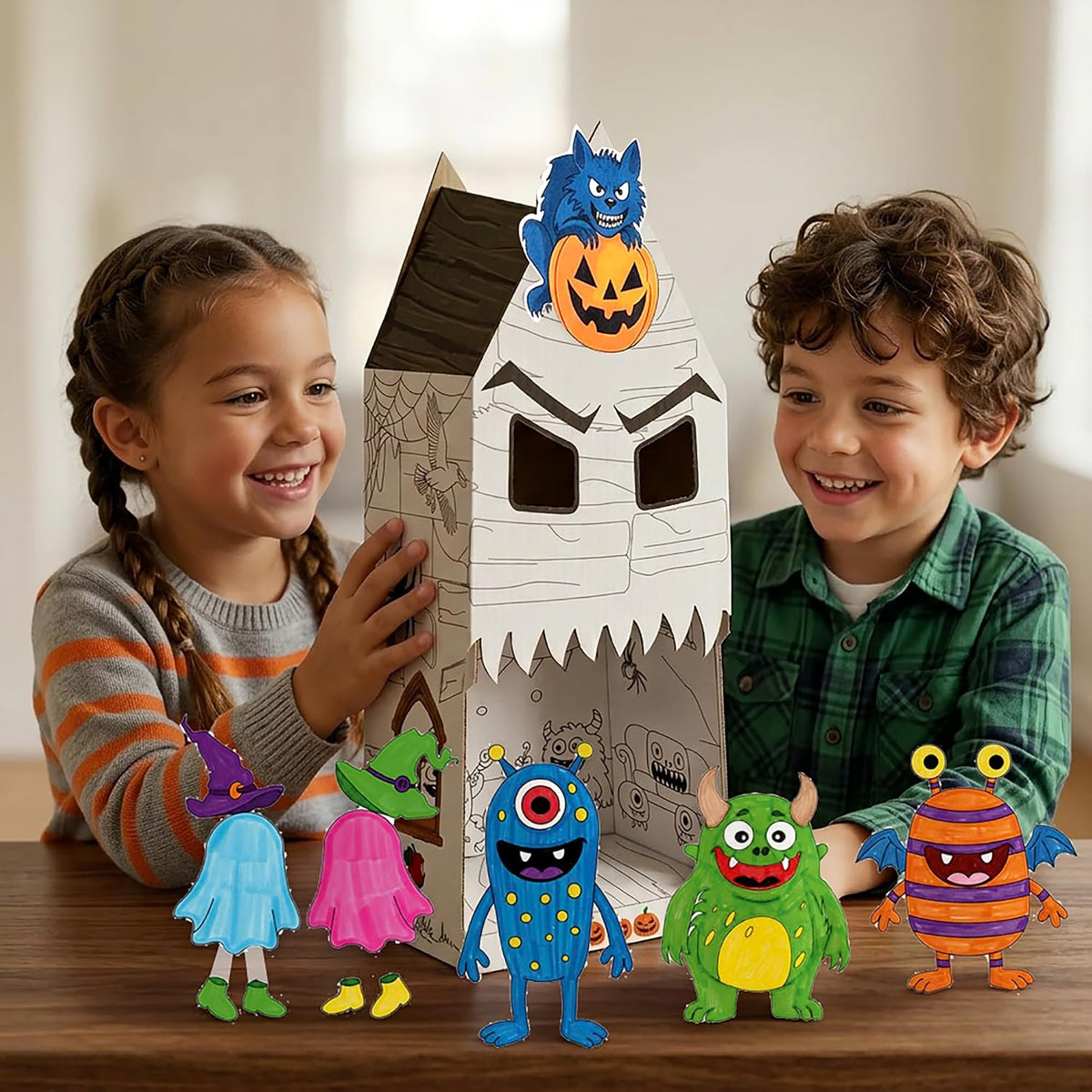 DIY 3D Coloring Kit Whimsy Monster House - EKT4124