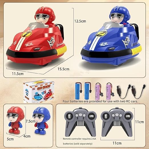 2 Player Go Kart RC Bumper Car Game for Kids - EKT4128