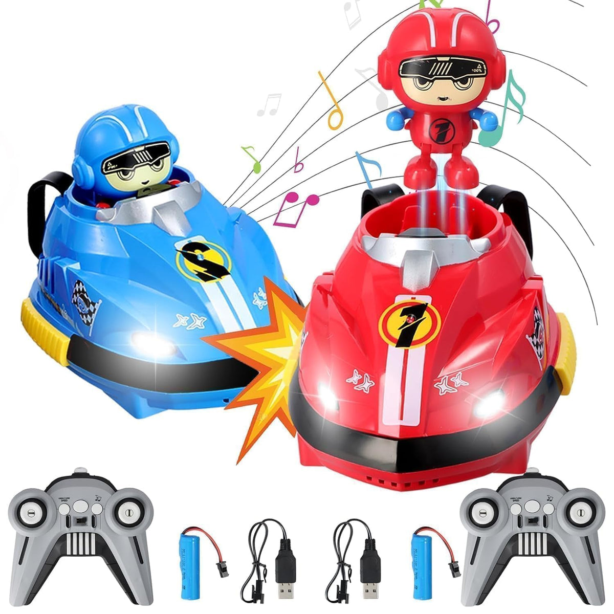 2 Player Go Kart RC Bumper Car Game for Kids - EKT4128