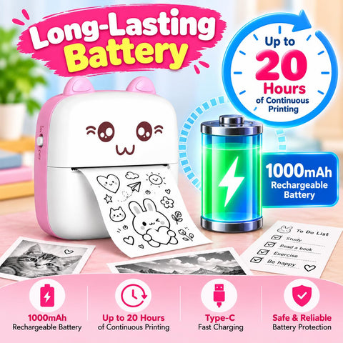 Mini Pocket Instant Thermal Printer Bluetooth Wireless - EKT4129