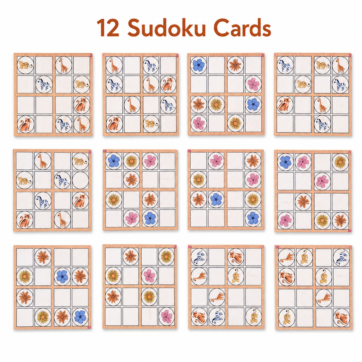 SUDOKU GAME ANIMALS AND FLOWERS - EKW0222