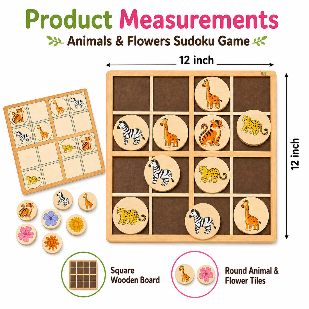 SUDOKU GAME ANIMALS AND FLOWERS - EKW0222