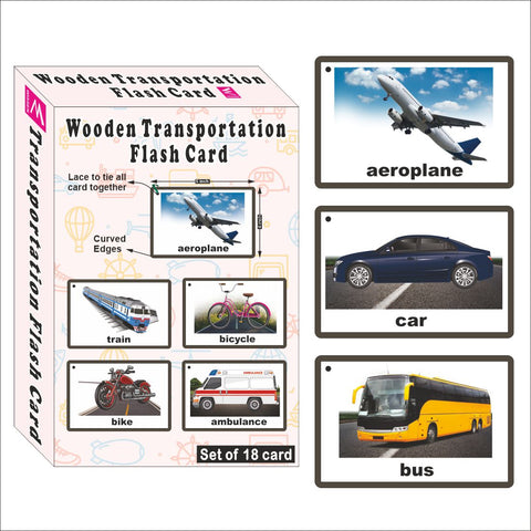 Wooden Flash Cards - Transport - EKW0270