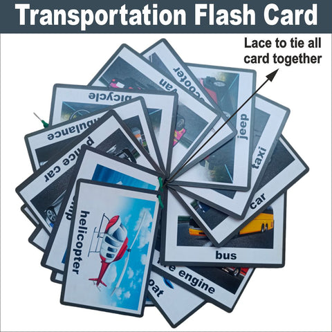 Wooden Flash Cards - Transport - EKW0270