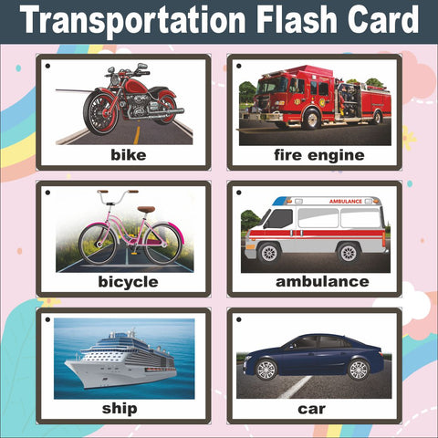 Wooden Flash Cards - Transport - EKW0270