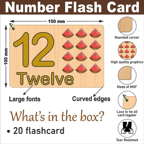 Wooden Flash Cards - Numbers - EKW0272