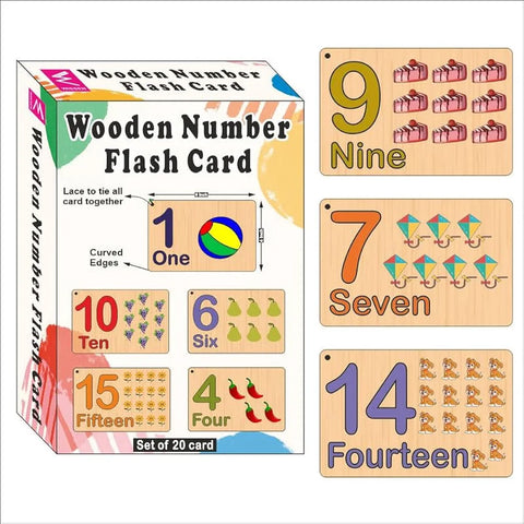 Wooden Flash Cards - Numbers - EKW0272