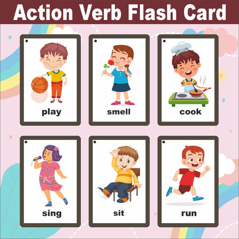 Wooden Flash Cards - Action Verb - EKW0273
