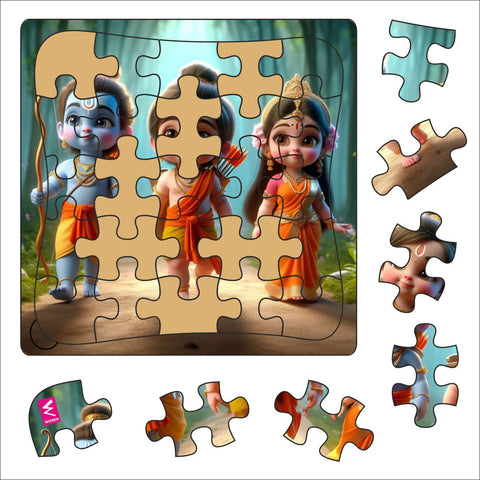 Wooden Zigsaw Puzzle -Ramayana Theme - EKW0274