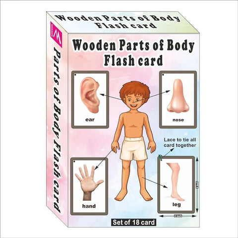 Wooden Flash Cards - Parts Of The Body - EKW0277