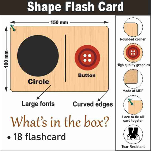 Wooden Flash Cards - Shapes - EKW0278