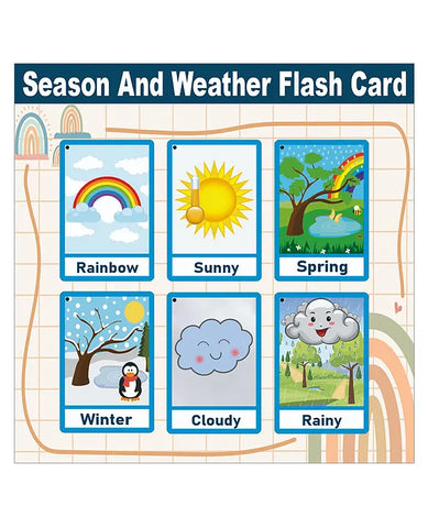 Wooden Flash Cards - Season And Weather - EKW0279