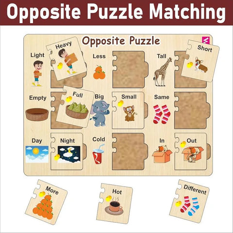 Wooen Opposite Matching Puzzle With Peg - EKW0281