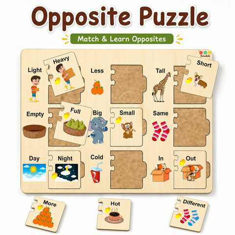 Wooen Opposite Matching Puzzle With Peg - EKW0281