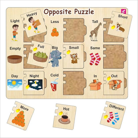 Wooen Opposite Matching Puzzle With Peg - EKW0281