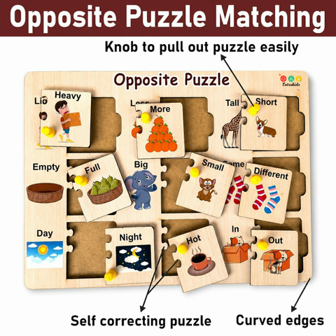 Wooen Opposite Matching Puzzle With Peg - EKW0281