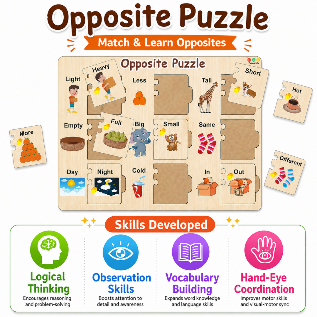 Wooen Opposite Matching Puzzle With Peg - EKW0281