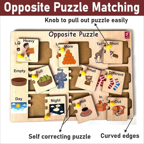 Wooen Opposite Matching Puzzle With Peg - EKW0281