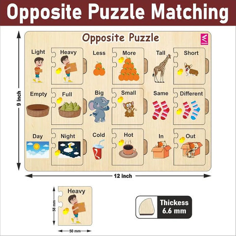 Wooen Opposite Matching Puzzle With Peg - EKW0281