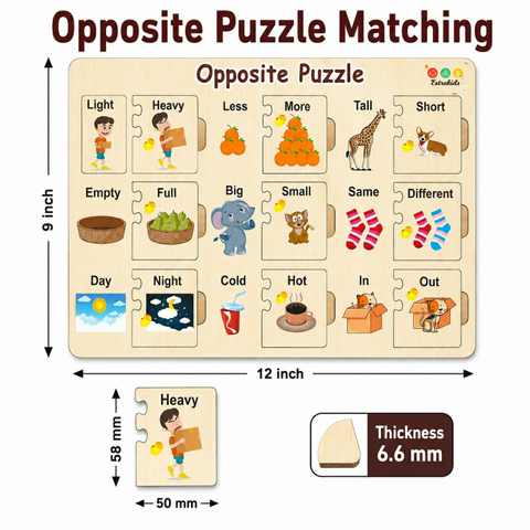 Wooen Opposite Matching Puzzle With Peg - EKW0281