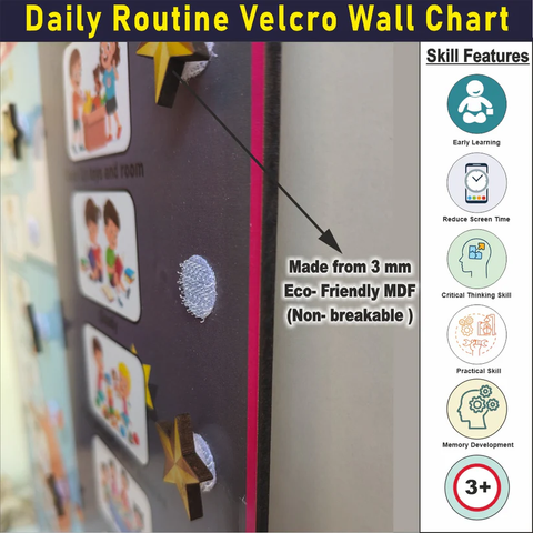 1 Wooden Home Chore Routine Chart will be shipped - EKW0288