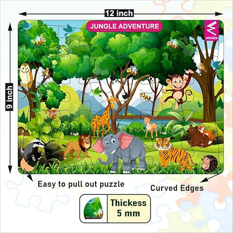Wooden Jungle Theme Jigsaw Puzzle - EKW0299