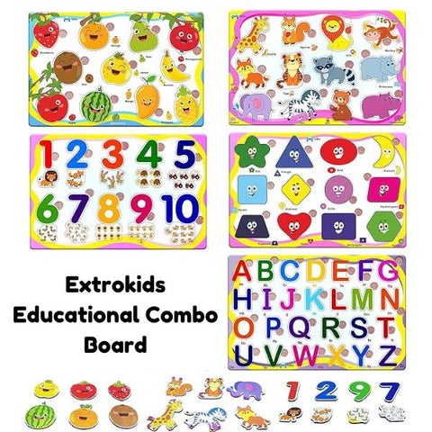 Extrokids Educational 5 in 1 Combo Board Kit + Free Mikado Sticks- EKT3301