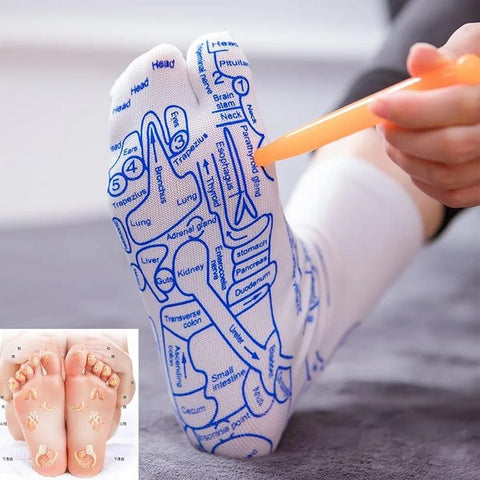 Acupressure Reflexology Socks With Massager - SHL0121