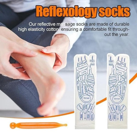 Acupressure Reflexology Socks With Massager - SHL0121