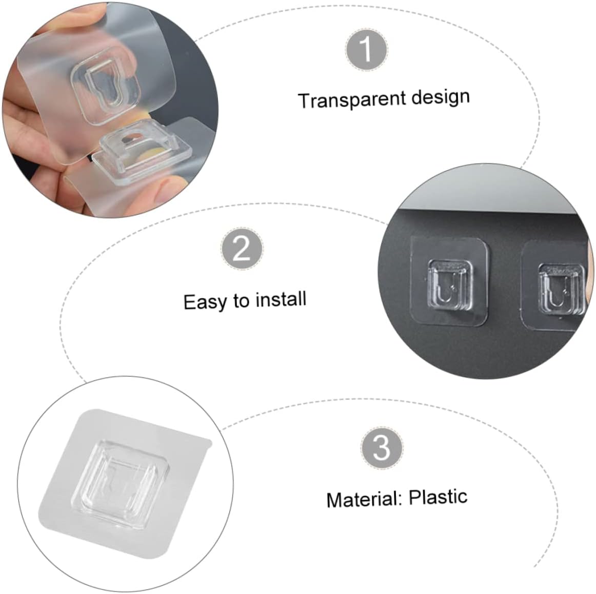 Double Sided Wall Adhesive Hooks 10 pairs will be shipped - SHL0128