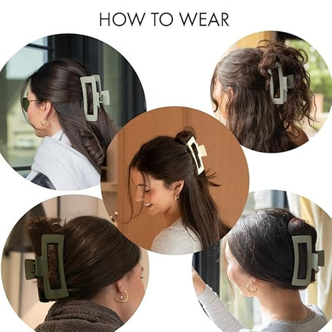 Hair Claw Clips For Women Random Color - SHL0130