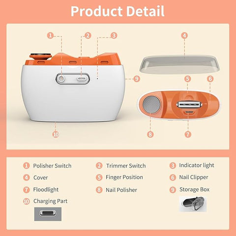 Electric Nail Trimmer 2 In 1 - SHL0134