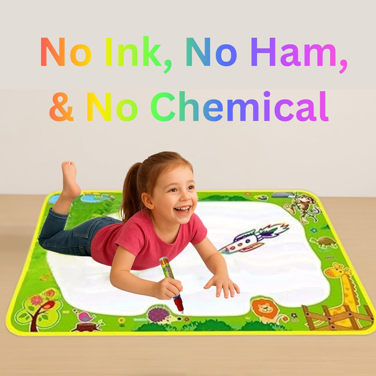 Water Drawing Mat For Kids With 2 Refillable Water Pens - SHL0135