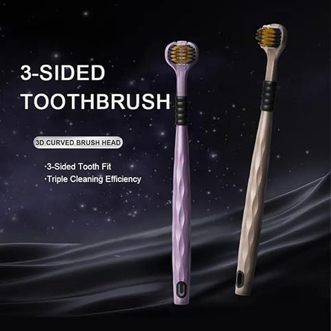 3 - Sided Toothbrush Pack Of 4 - SHL0139