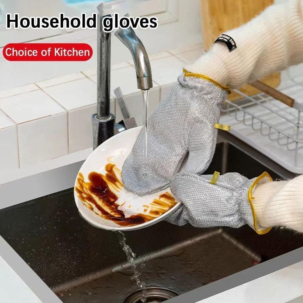 Non Scratch Wire Dishwashing Hand Gloves 1 Pair - SHL0142
