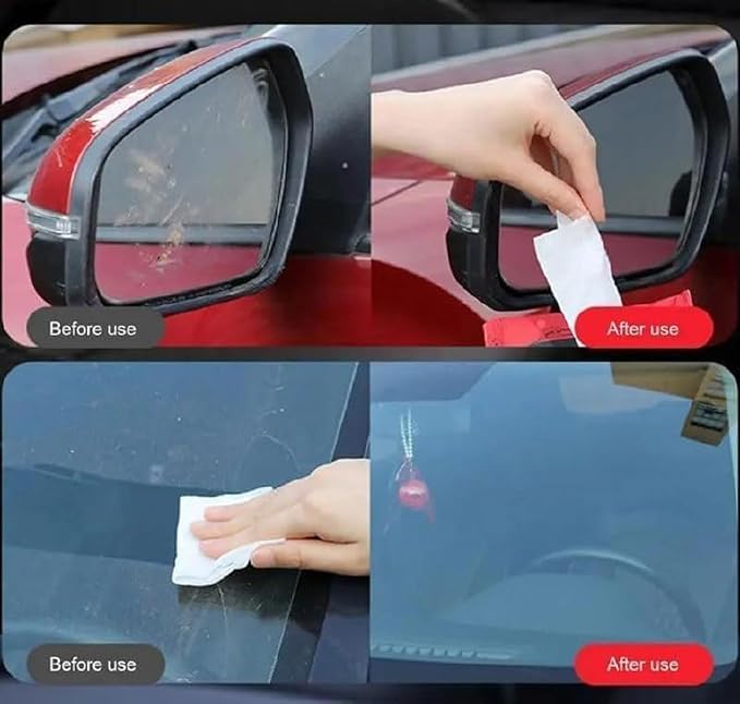 Car Oil Film Glass Cleaning Wipes (Pack of 4) - SHL0143