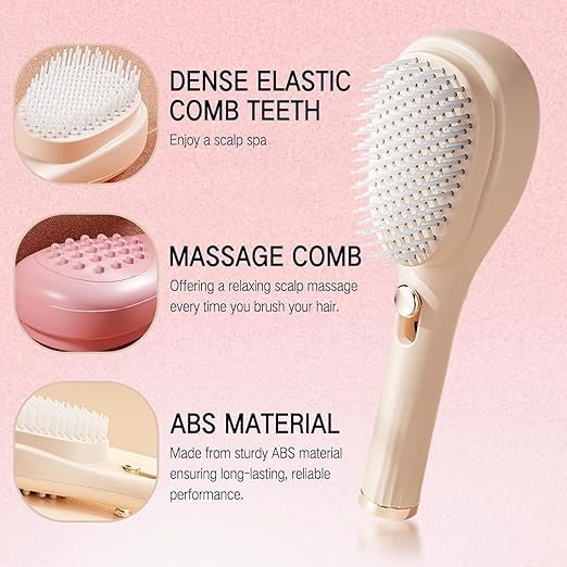 Self - Cleaning Anti - Static Massage Comb - SHL0147