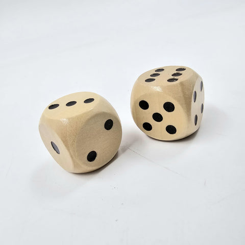 Wooden Dice Pack of Two - EKT3076