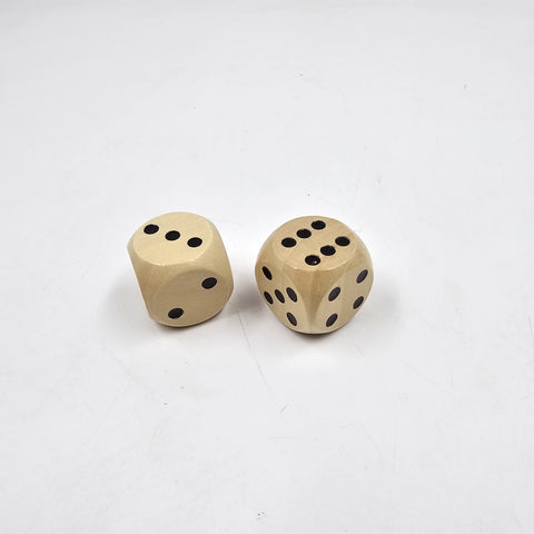 Wooden Dice Pack of Two - EKT3076