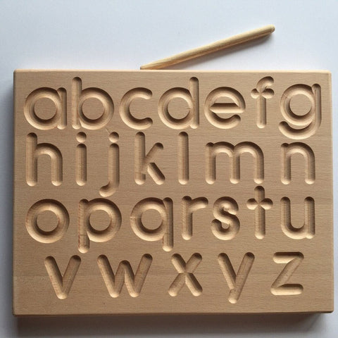 Wooden Lower case Alphabet Tracing board will be shipped - EKW0282