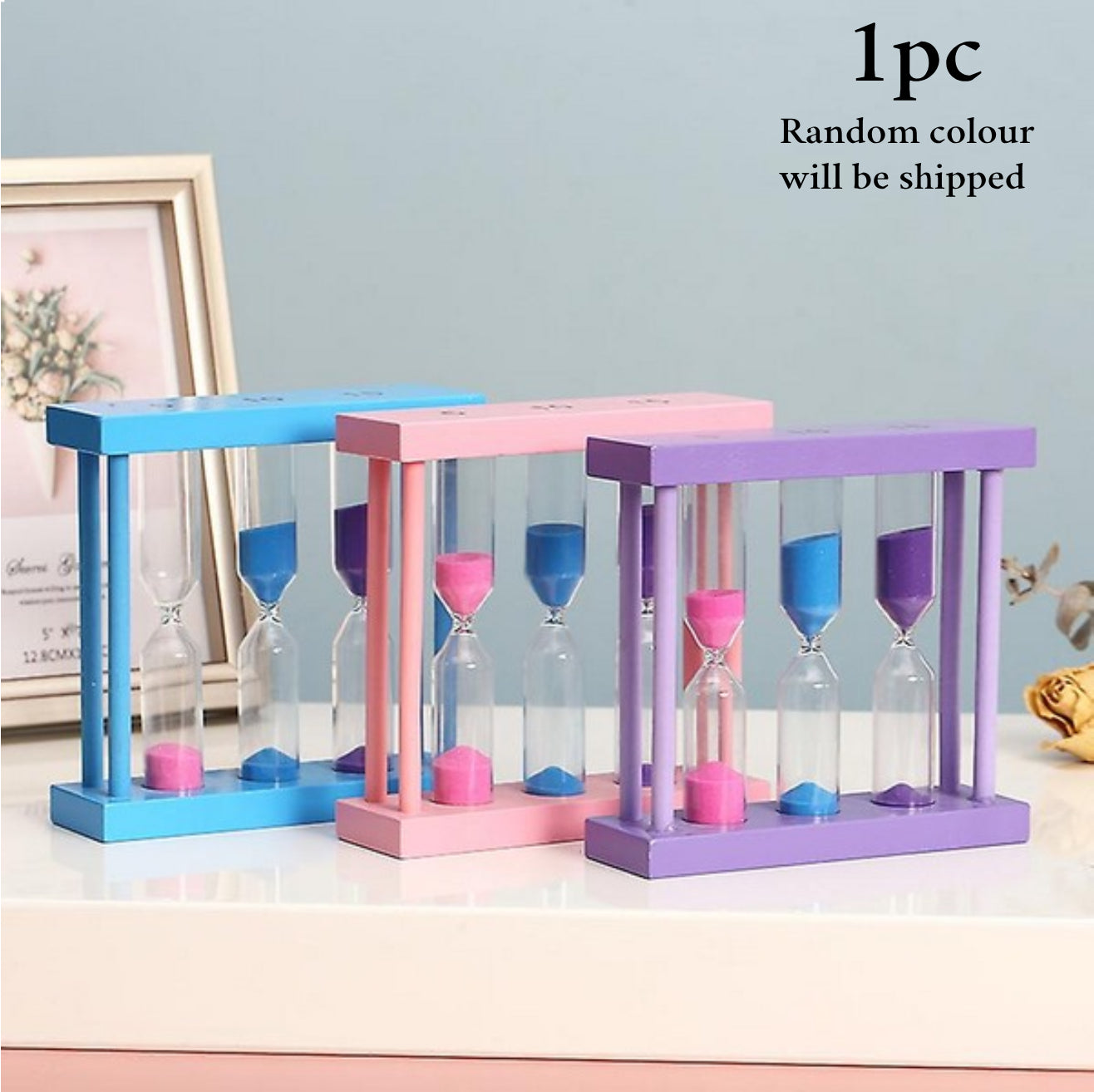 Sand Clock Timer Element Sand Clock 3in1 3x Wood Sandglass Hourglass (1 3 5) Minute Sand Timer ...