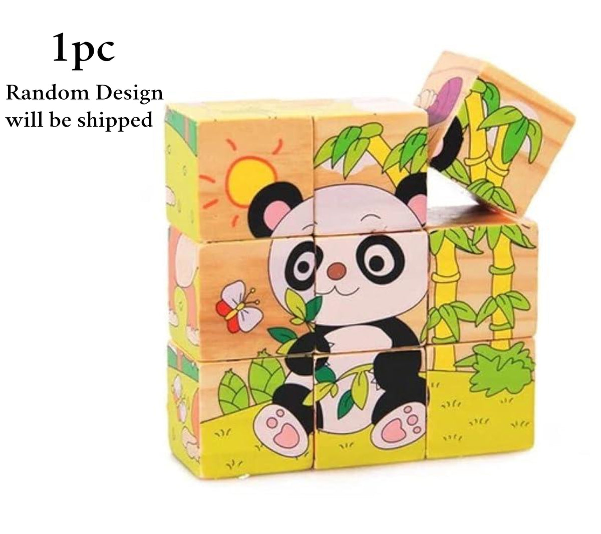 9-Piece Wooden Cube Puzzle (One Random Design Shipped)