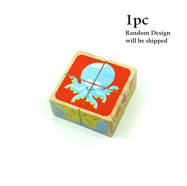 4 Pc Cube Puzzle - 1 Pc Random Design Will be shipped - EKT2142