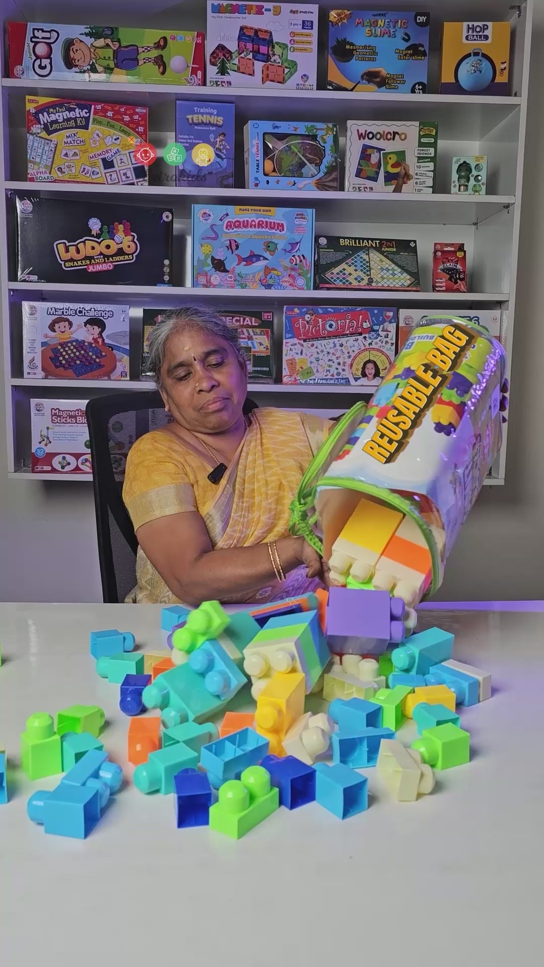 100 Pcs Big Building Blocks With Bag - EKT3867