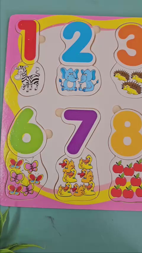 Wooden 1 - 10 - counting with number math  - EKT2227