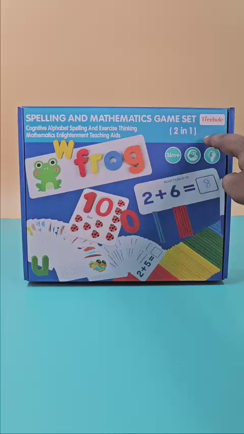 Wooden Spelling And Mathematics Game  - EKT3296