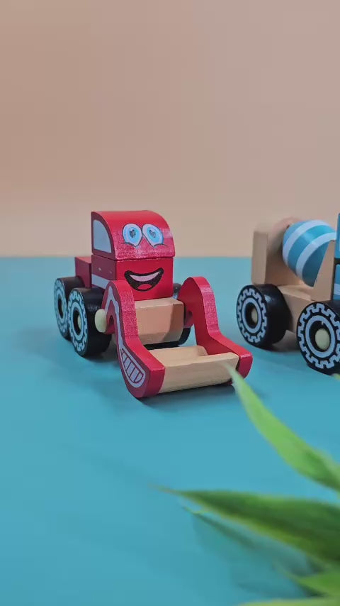 Wooden Premium Toys Concrete Mixer - EKT2174
